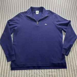Lacoste 1/4 Zip Pullover Sweater Sweatshirt Alligator Size 6 Men’s